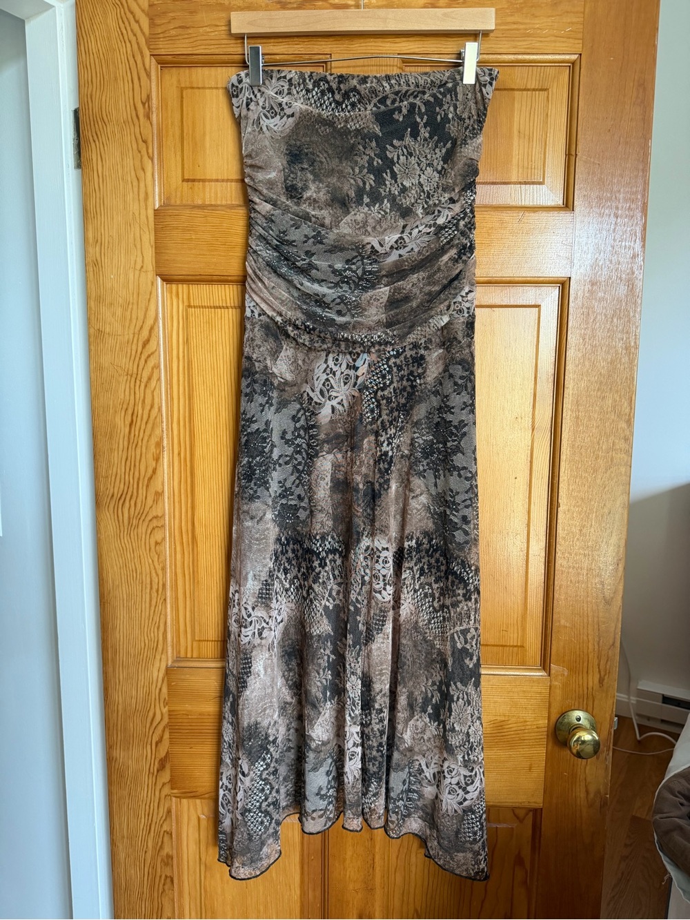 NWT Rachel Zoe Lace Print Strapless Maxi Dress - Size Medium